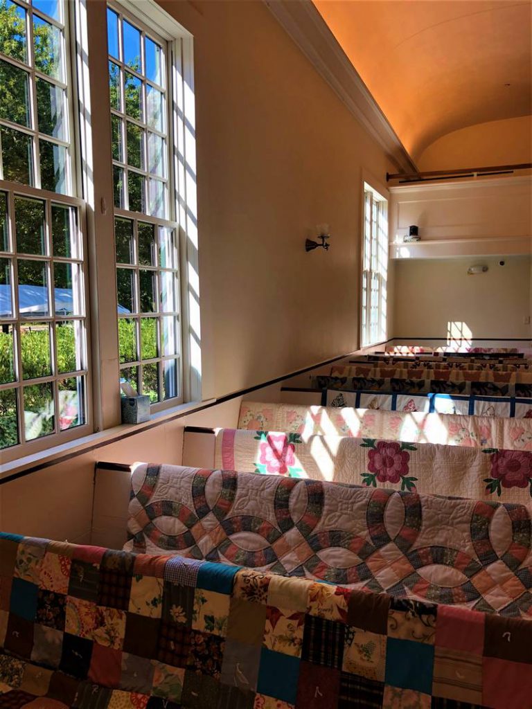 Quilts on display at the Apple Festival